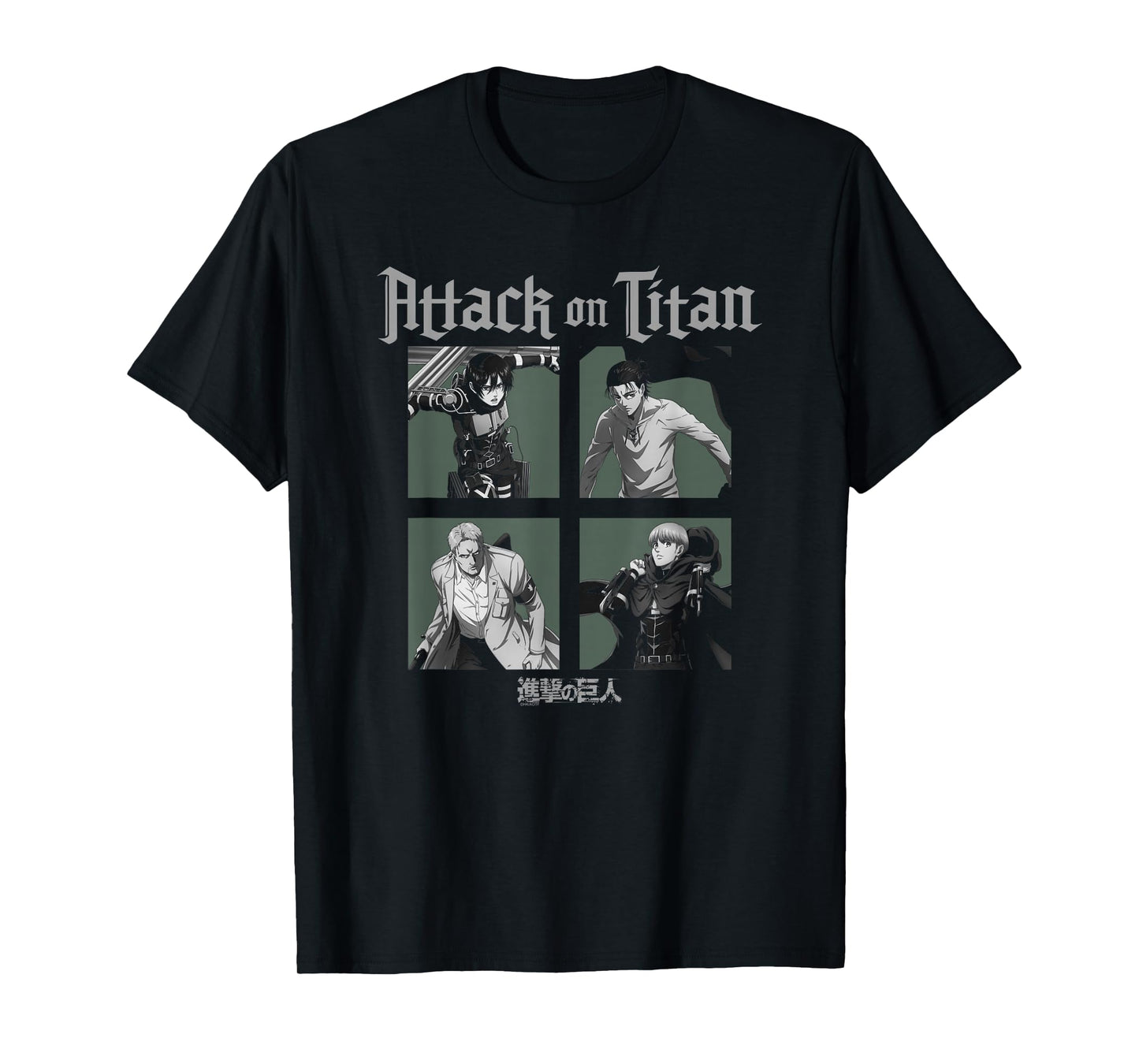 Attack on Titan Season 4 Character Portrait Squares Anime T-Shirt