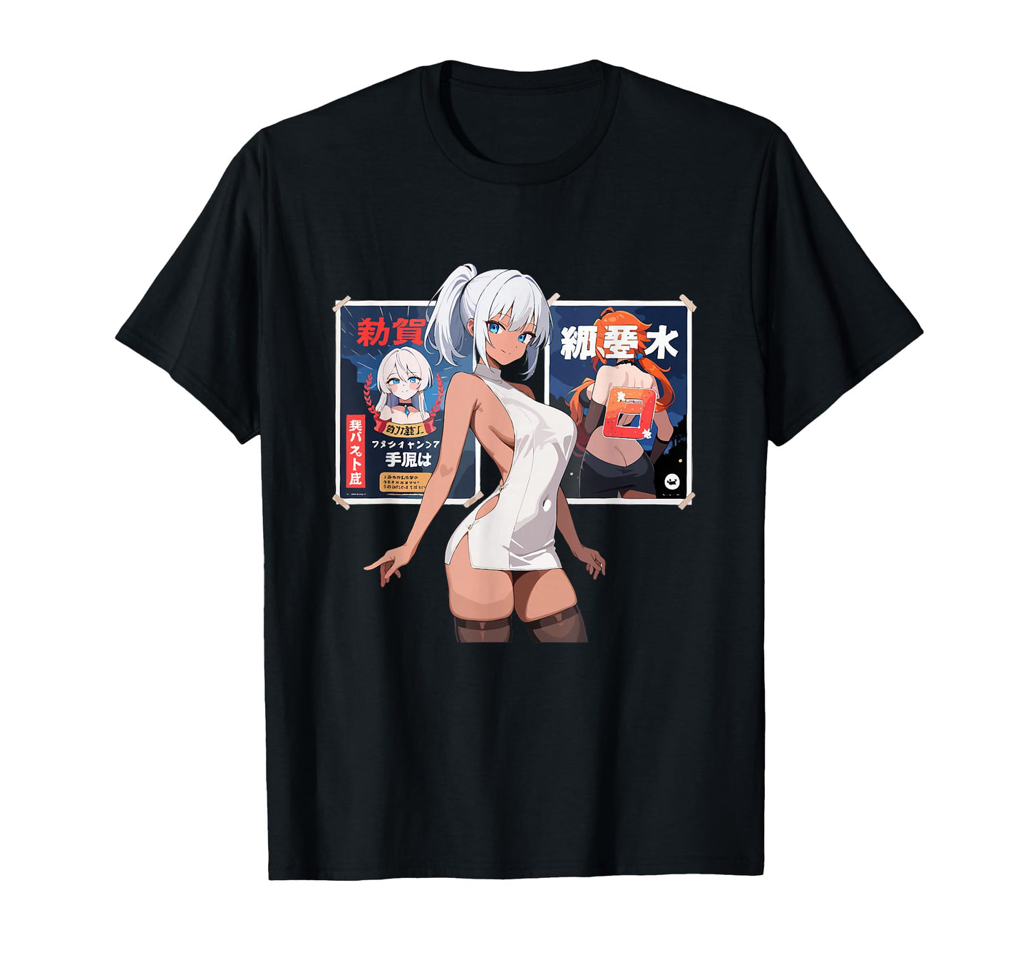 Sexy Waifu Anime Girl Dress Japanese Art Style T-Shirt