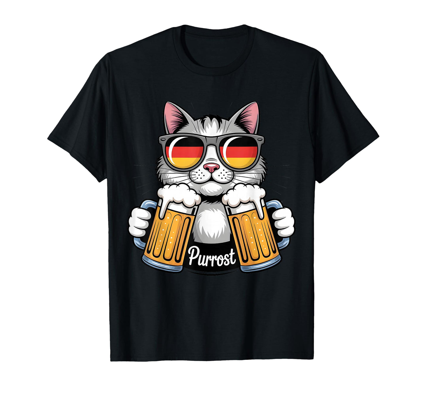 Purrost Cat Lovers German Beer Humor Oktoberfest Vibes T-Shirt