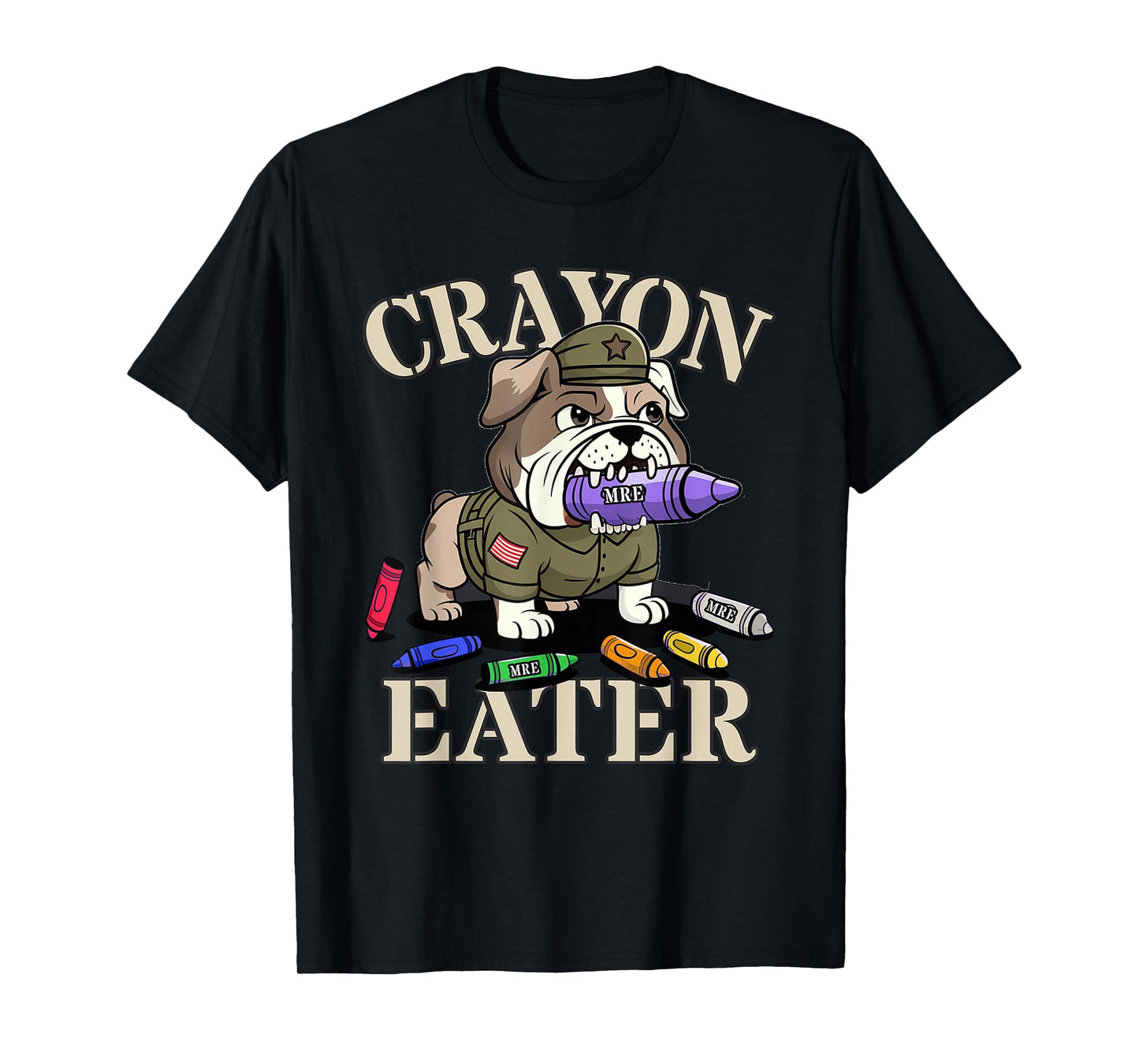 Sarcastic Crayon Eater Bulldog Officer Squad Military Corps T-Shirt