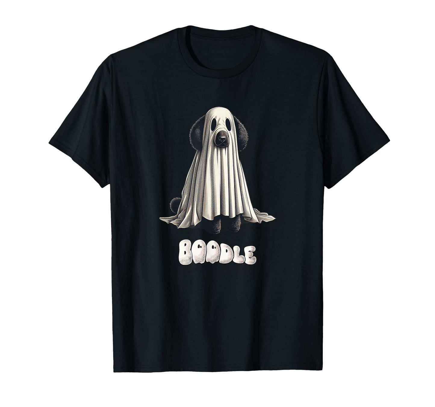 Spooky Boodle Black Poodle Halloween Ghost, Funny Dog Mom T-Shirt