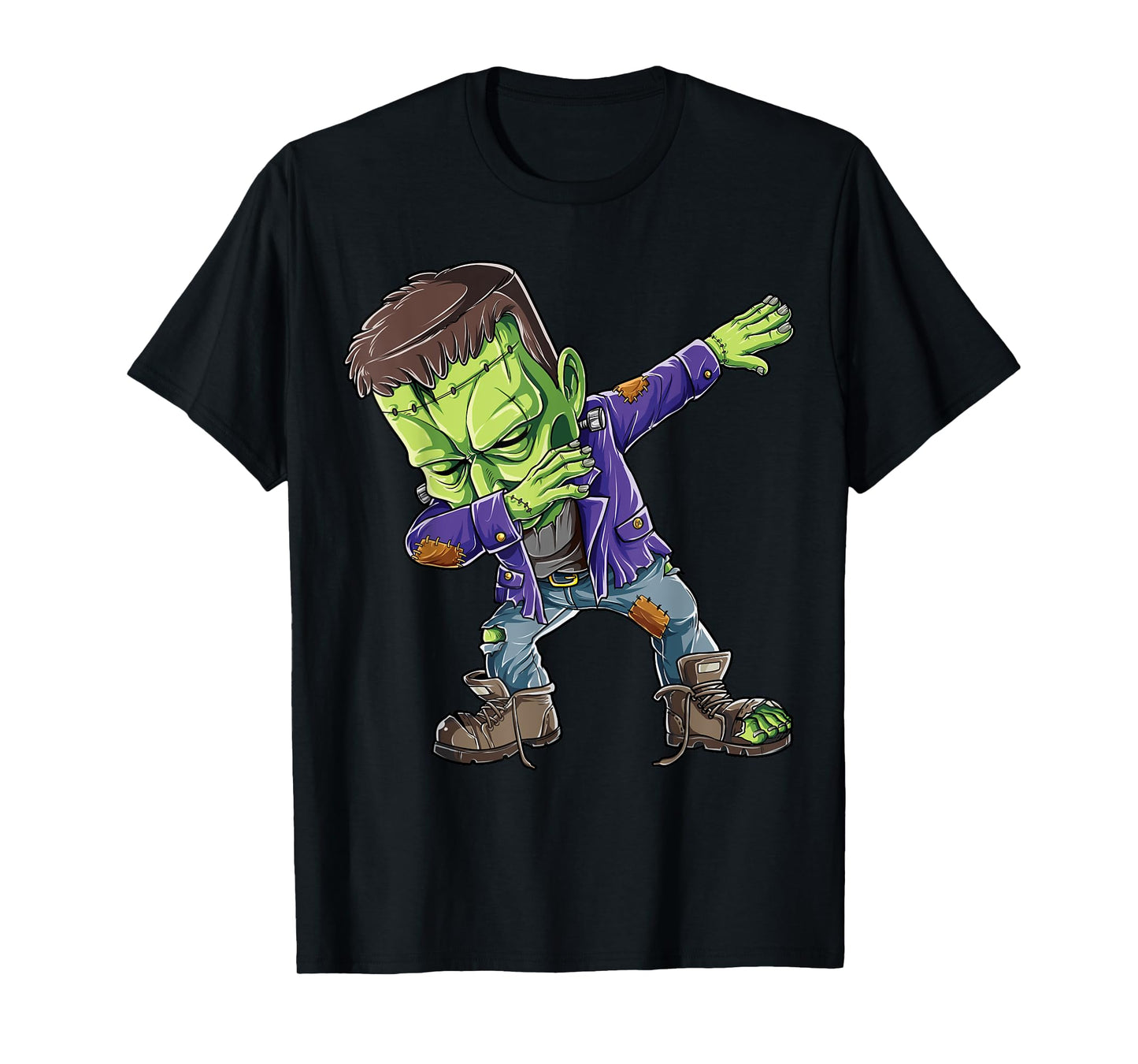 Halloween Boys Men Dabbing Frankenstein Monster Zombie Dab T-Shirt