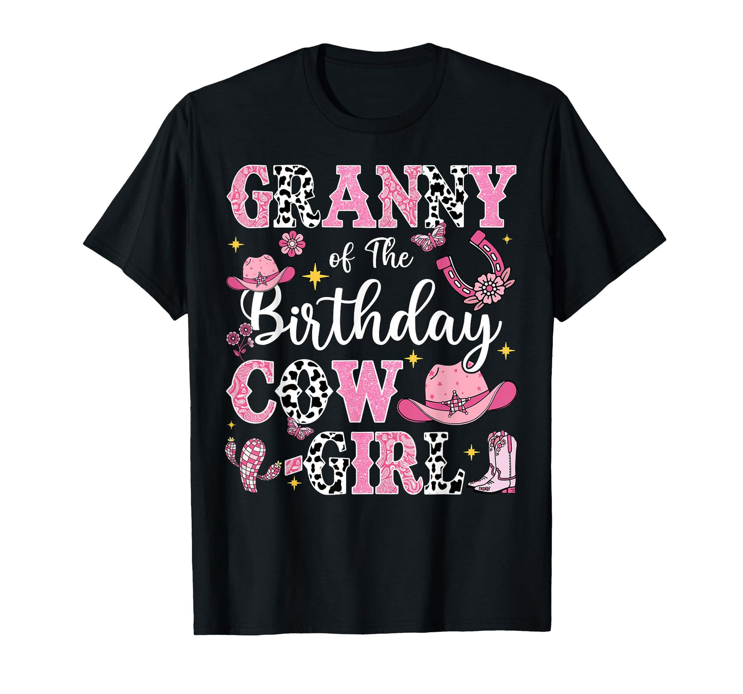 Granny Of The Birthday Cow-Girl Rodeo Cow Girl Birthday T-Shirt