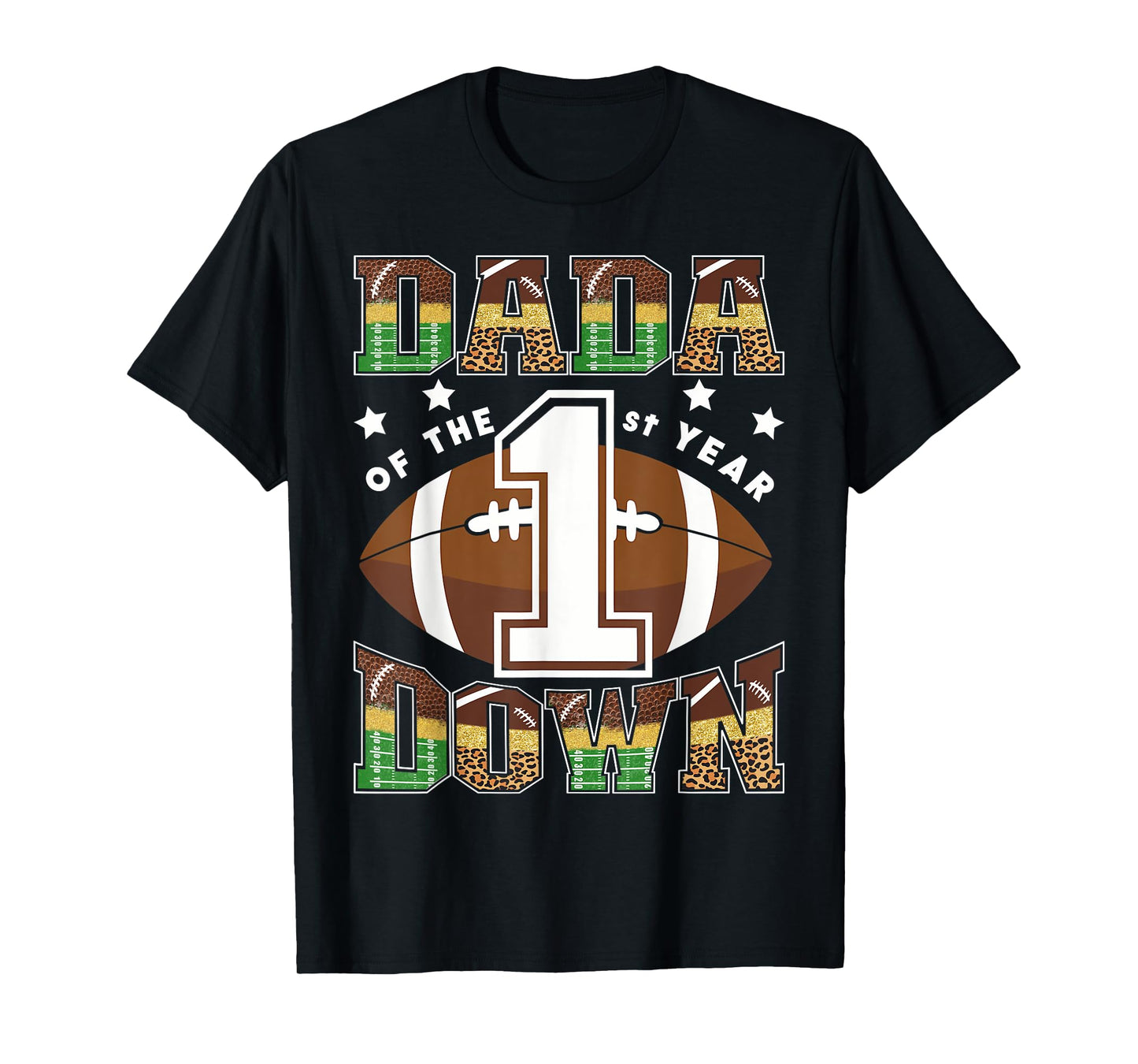 Dada Of The 1St Year Down Football First Birthday Boy T-Shirt