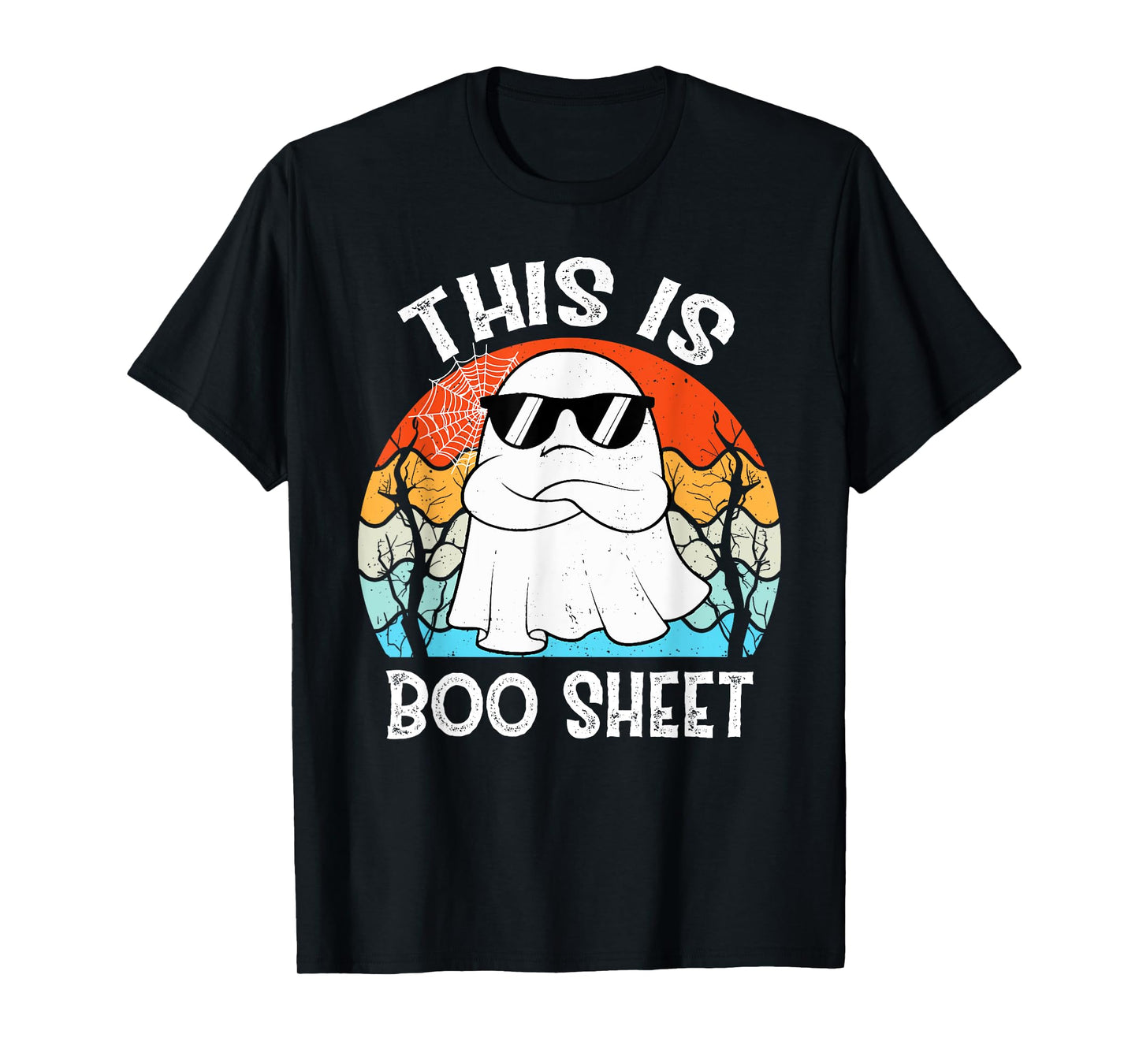 Vintage This Is Some Boo Sheet Ghost Retro Halloween Funny T-Shirt