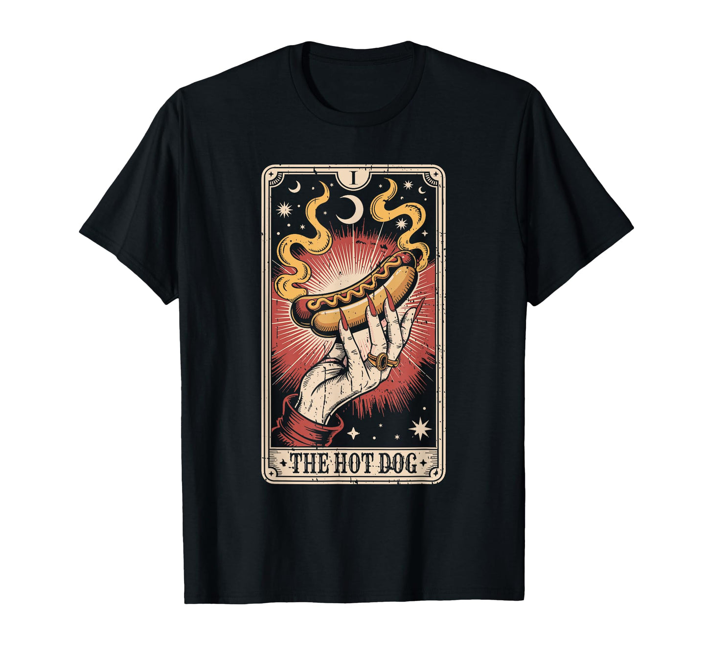 Hot Dog Tarot Card Hot Dog Wiener Lover T-Shirt