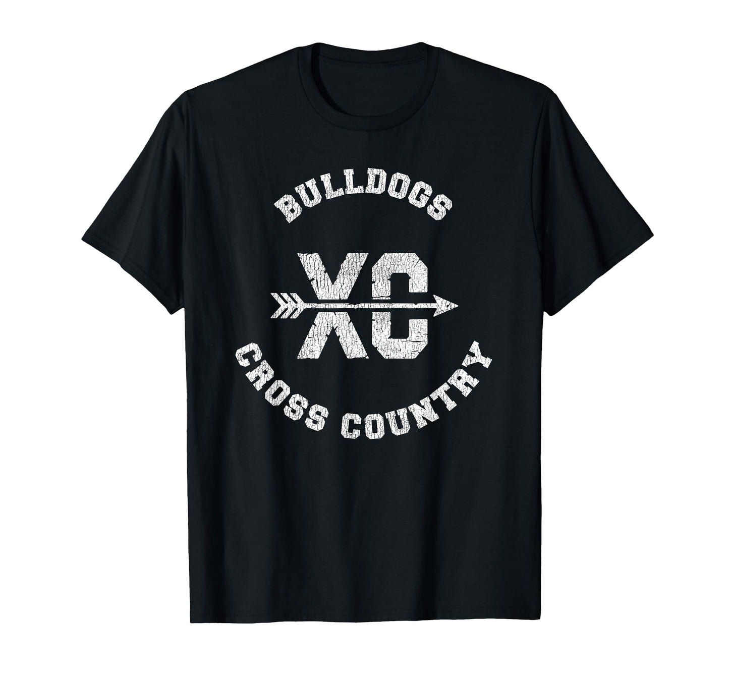 Bulldogs Cross Country Retro Distressed XC Running T-Shirt