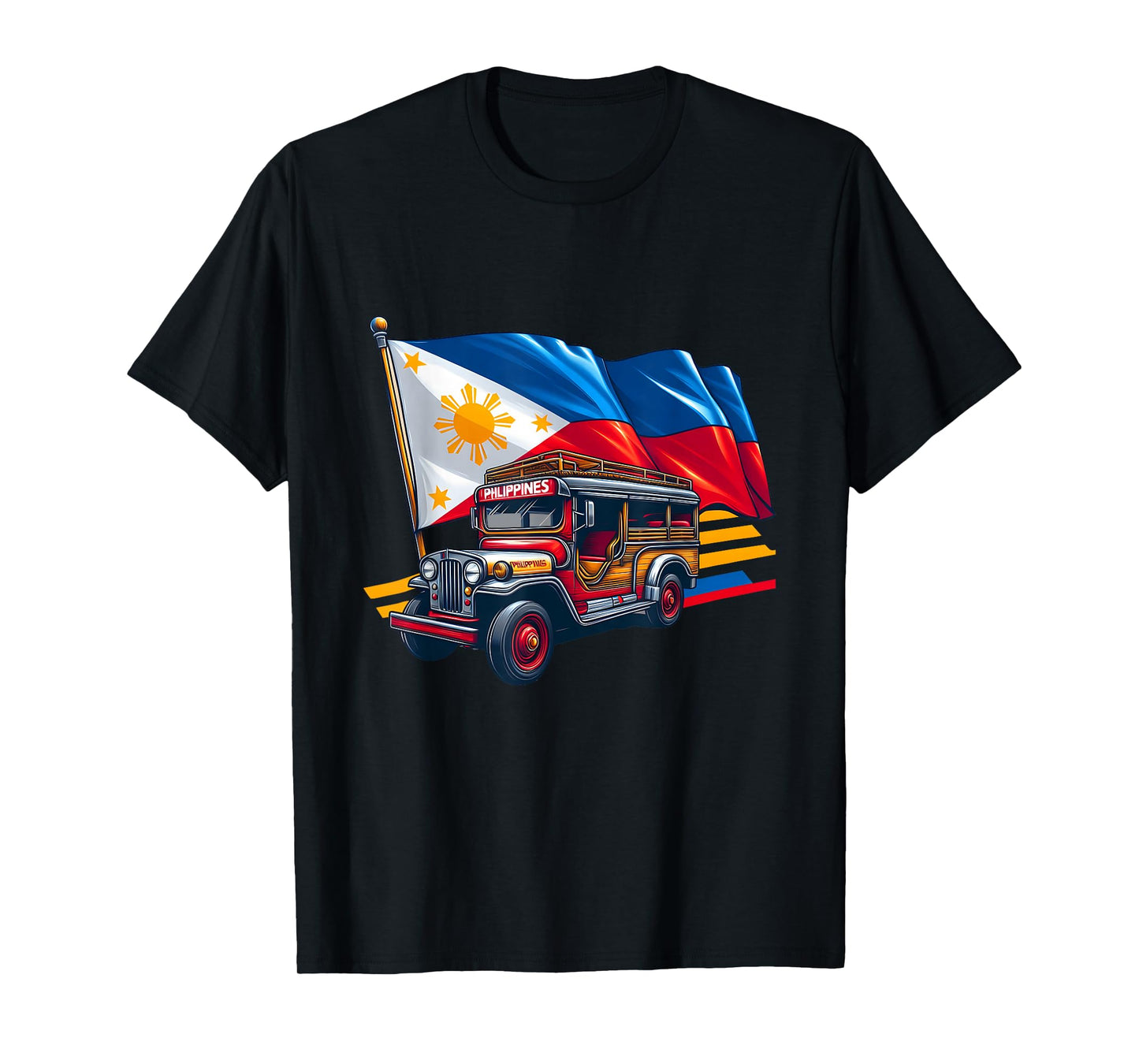 Philippines Flag Proud Filipino Souvenir Philippines Jeepney T-Shirt