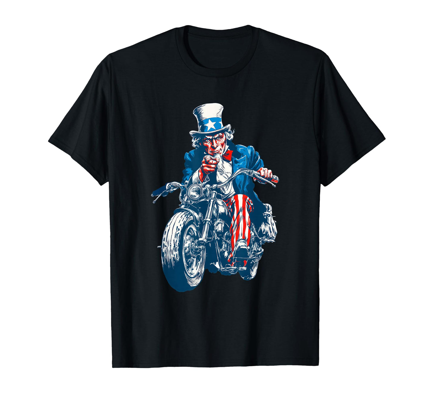 Cool Biker Sam with Motorcycle for Bikes Lovers T-Shirt