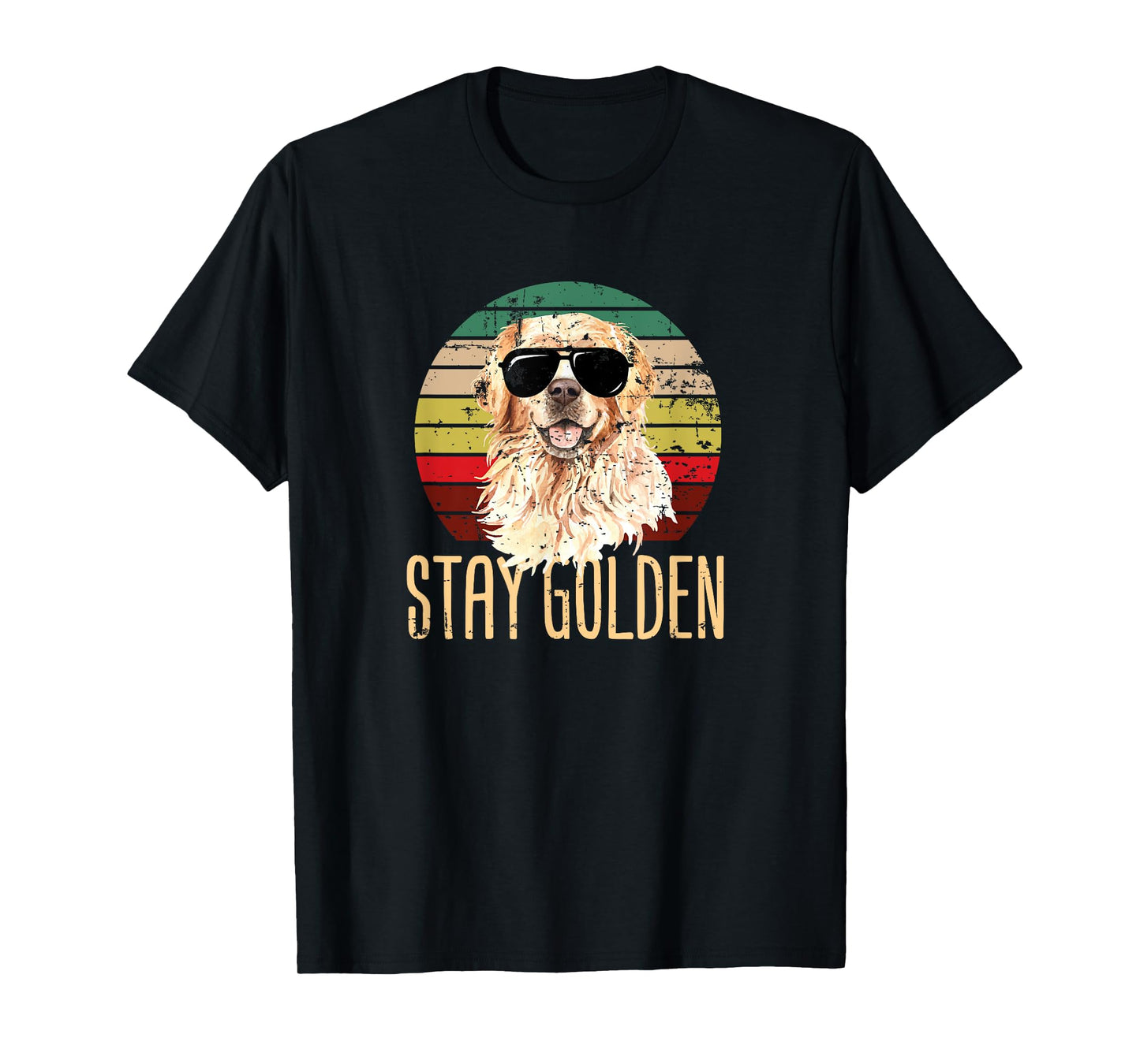 Stay Golden Funny Retro Golden Retriever Dog Breed Lover Men Women Girls Kids T-Shirt