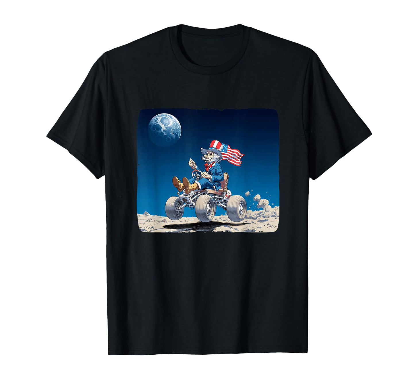 Nice Moon and Space Vehicle with Earth View for Man & Woman T-Shirt