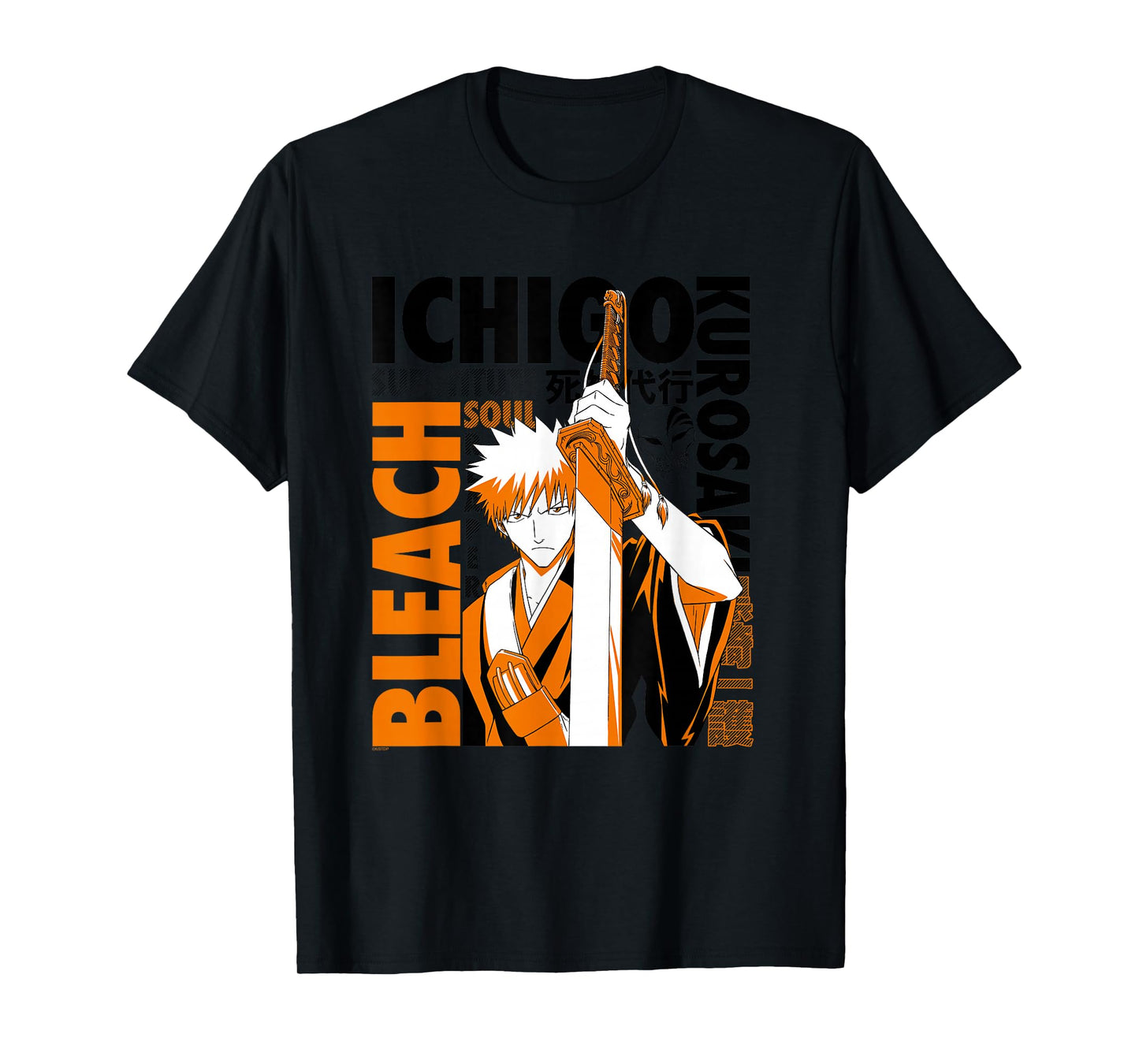 Bleach Ichigo with Text Collage Anime T-Shirt