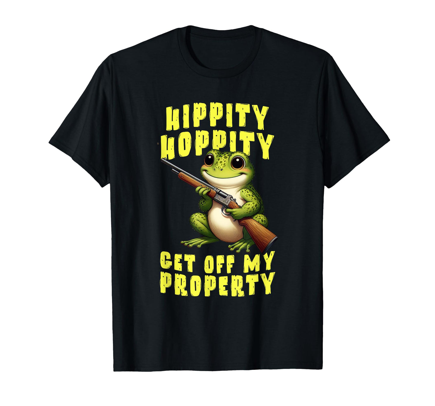 Hippity Hoppity Get Off My Property Funny Frog Meme Men Guys T-Shirt