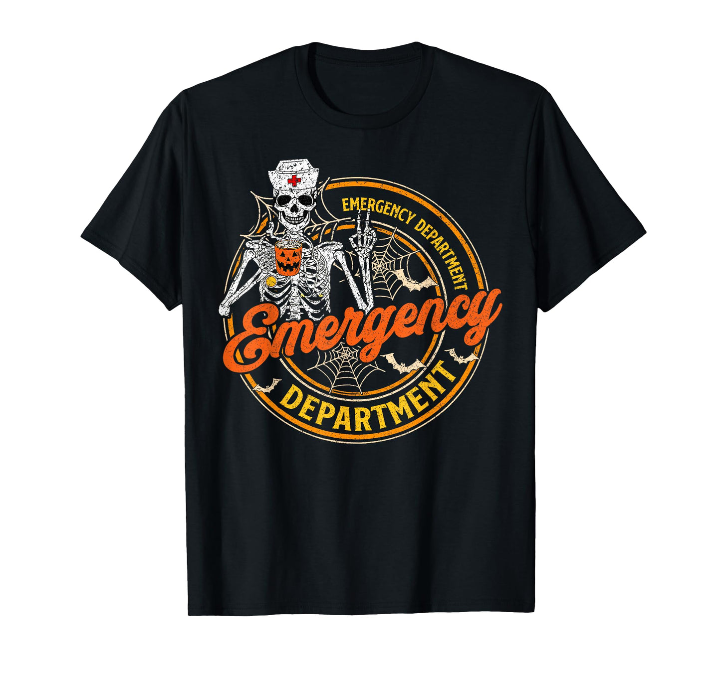 Emergency Department Skeleton ER Nurse Halloween Costume T-Shirt