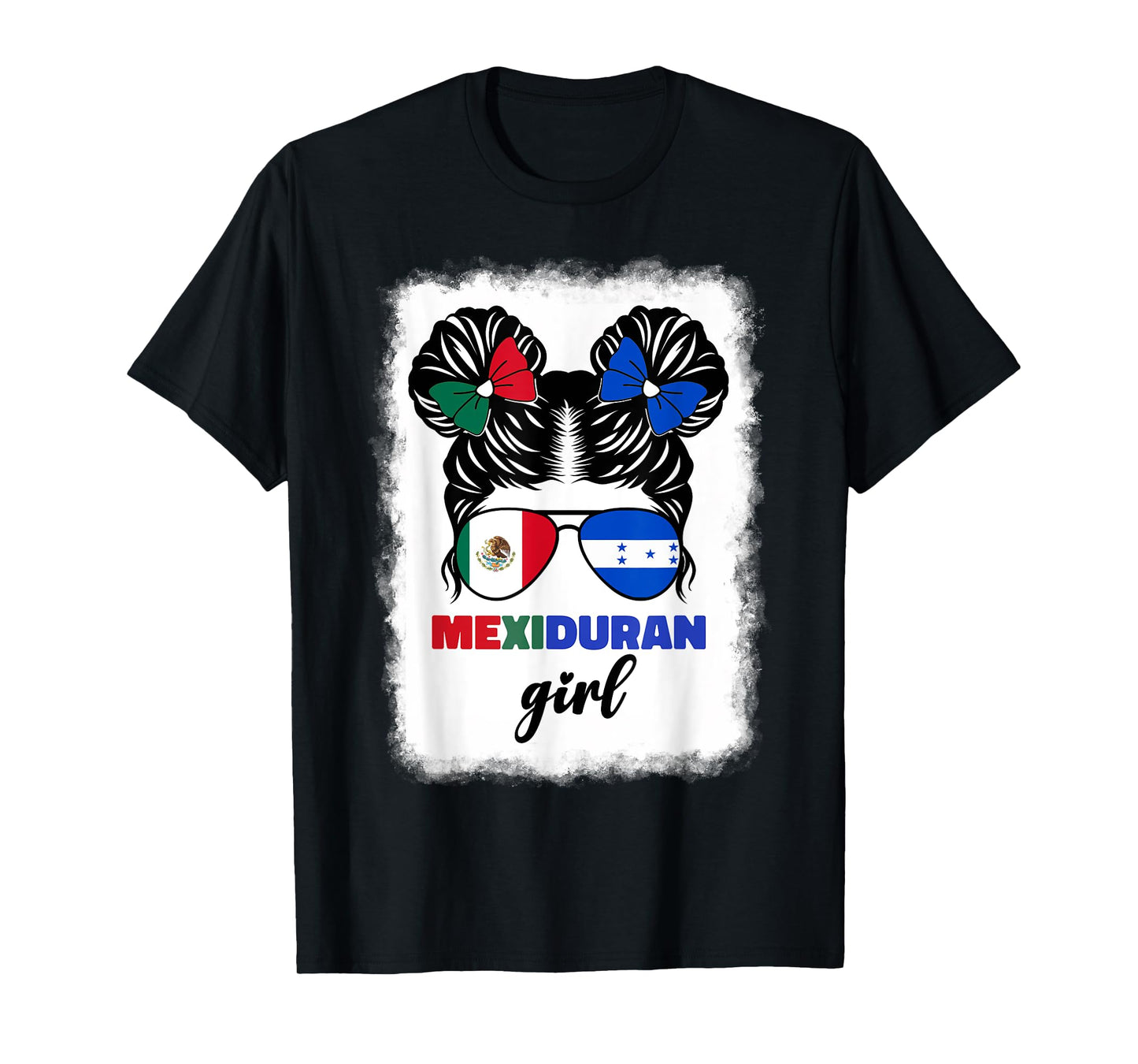 Half Mexican And Honduran Mexico Honduras Flag Girl Kids T-Shirt
