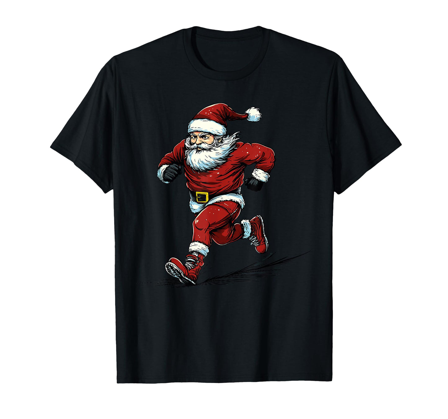 Santa Running Cross Country XC Runner Christmas Xmas Pajama T-Shirt