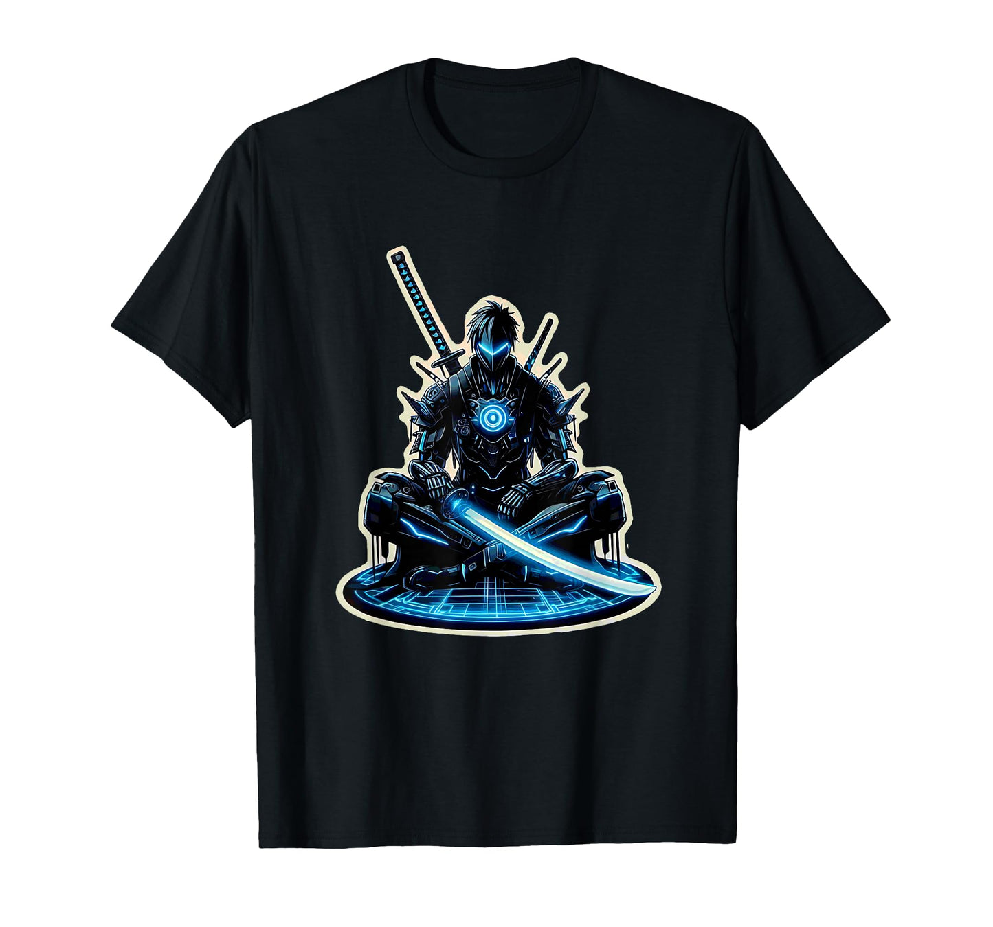 Anime Samurai Gamer Warrior Sci-Fi Cyber Punk Futuristic T-Shirt