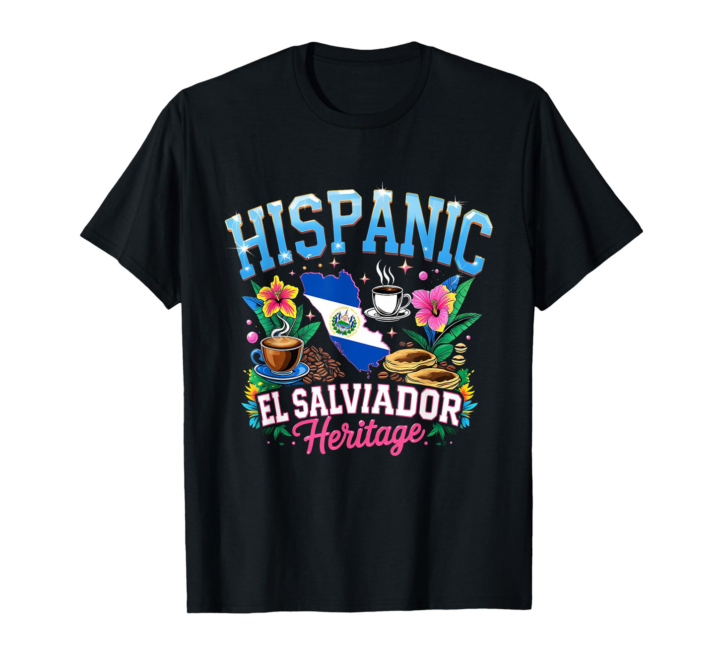 El Salvador Heritage Pride Hispanic Roots T-Shirt