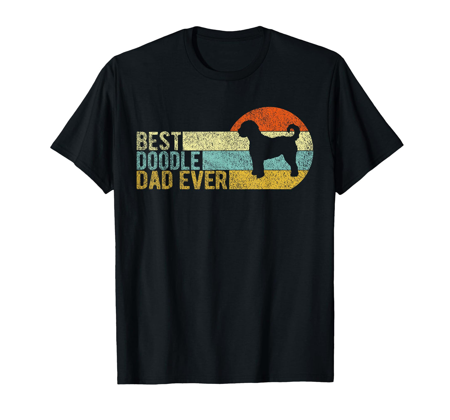 Best Doodle Dad Ever Retro Vintage Goldendoodle T-Shirt
