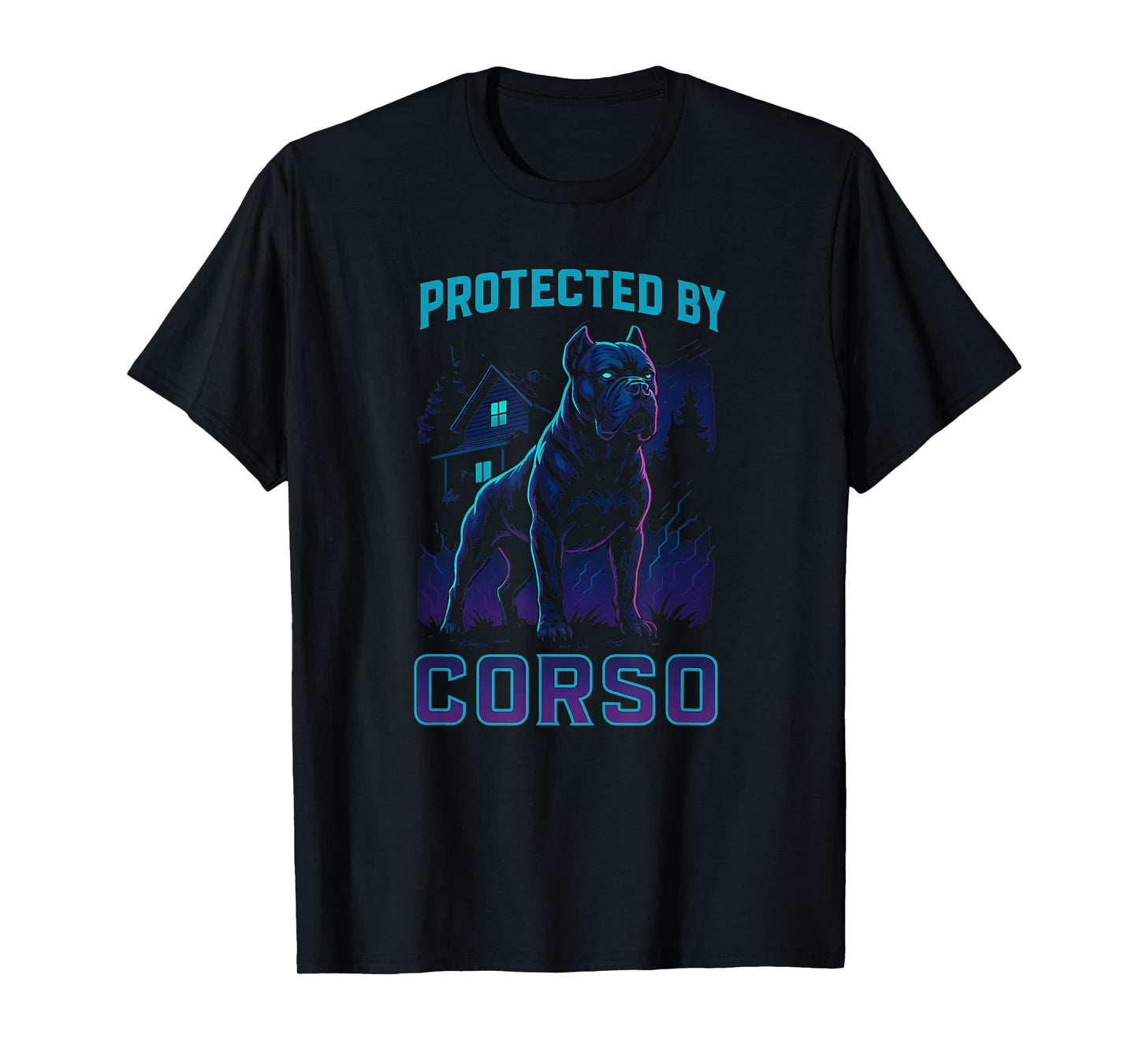 Protected by Cane Corso Cyberpunk T-Shirt