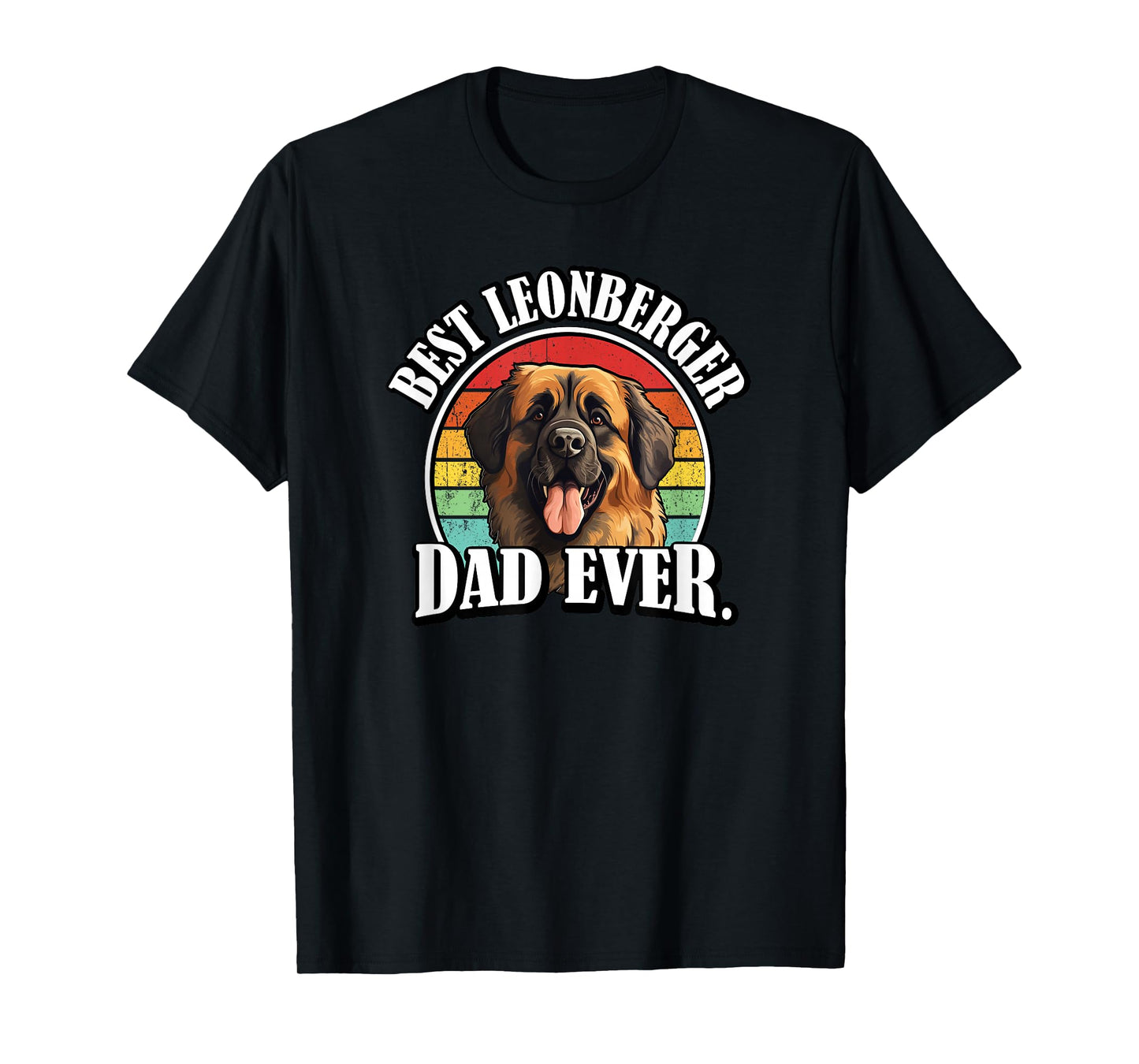 Mens Boys Funny Retro Vintage Best Leonberger Dad Lover T-Shirt