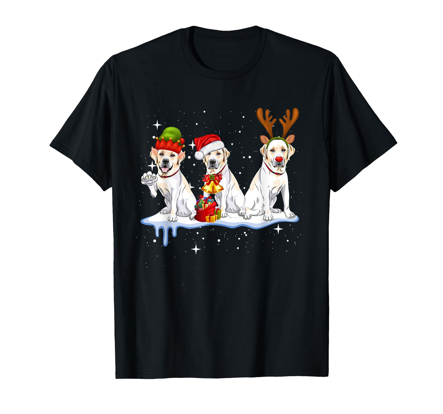 Labrador Retriever Christmas Reindeer Xmas Holiday Costume T-Shirt