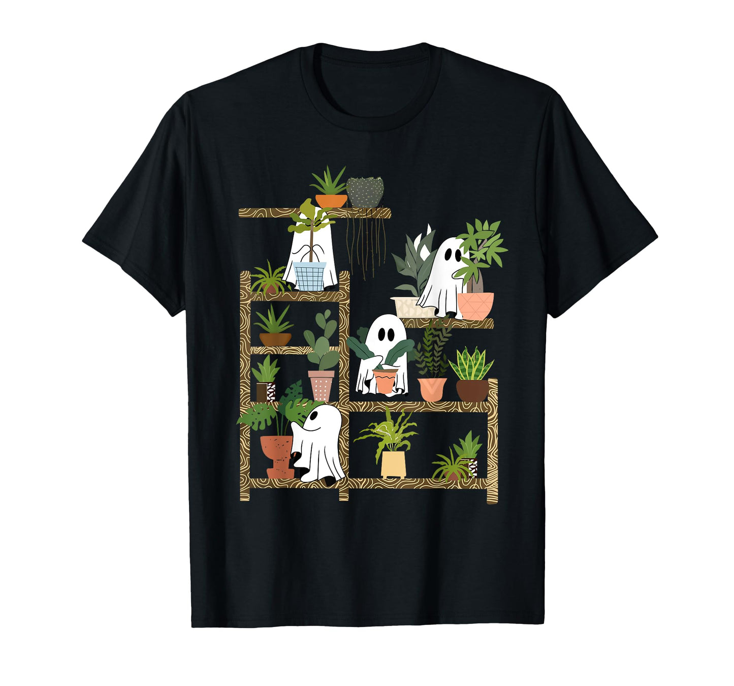 Funny Ghost Plants Spooky Season Trick Or Treat Halloween T-Shirt