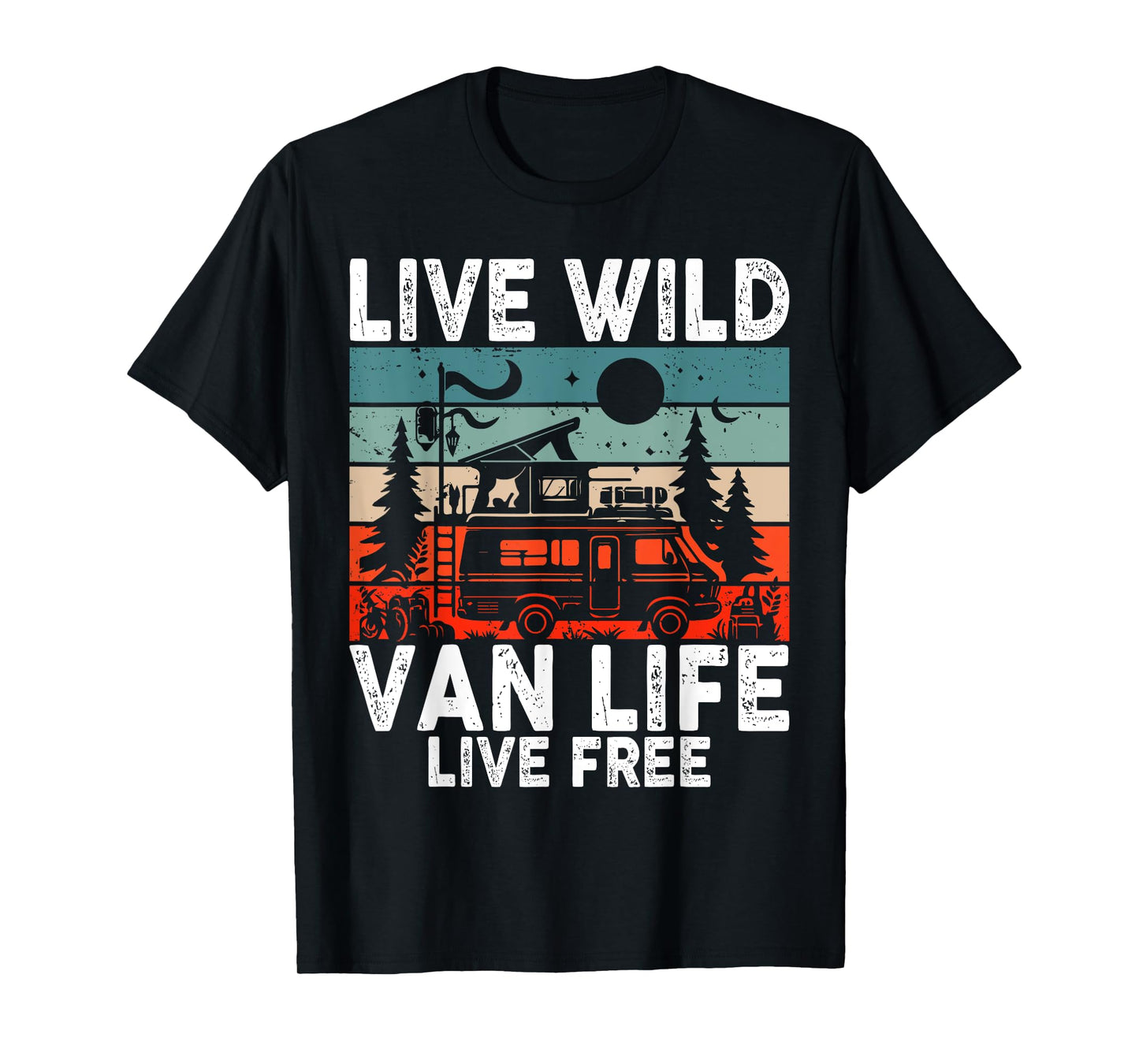 Retro Vintage Van Life Dwellers Vanlife Nomads T-Shirt