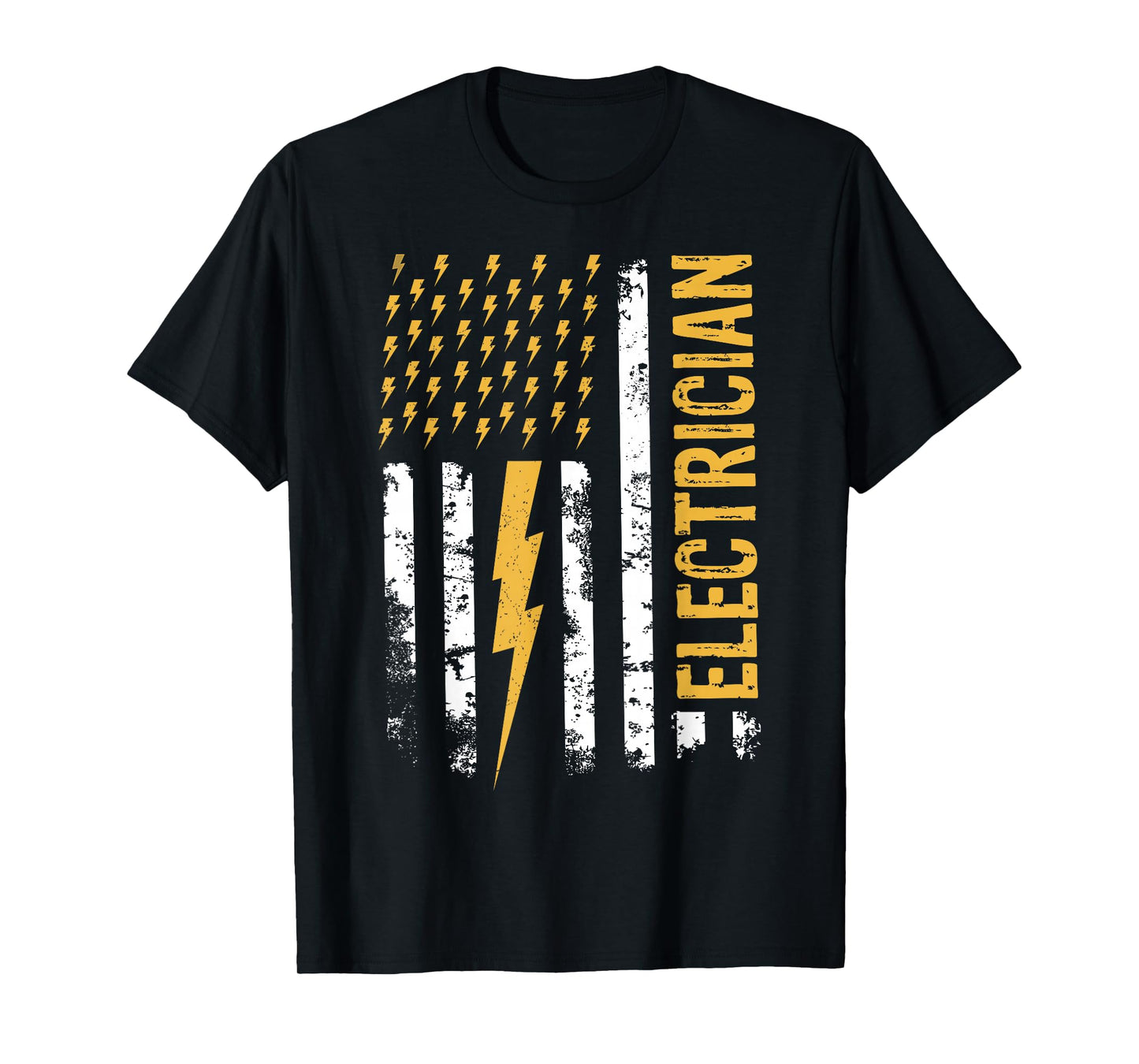 Electrician US Flag Lightning Bolt Tools for Electricians T-Shirt