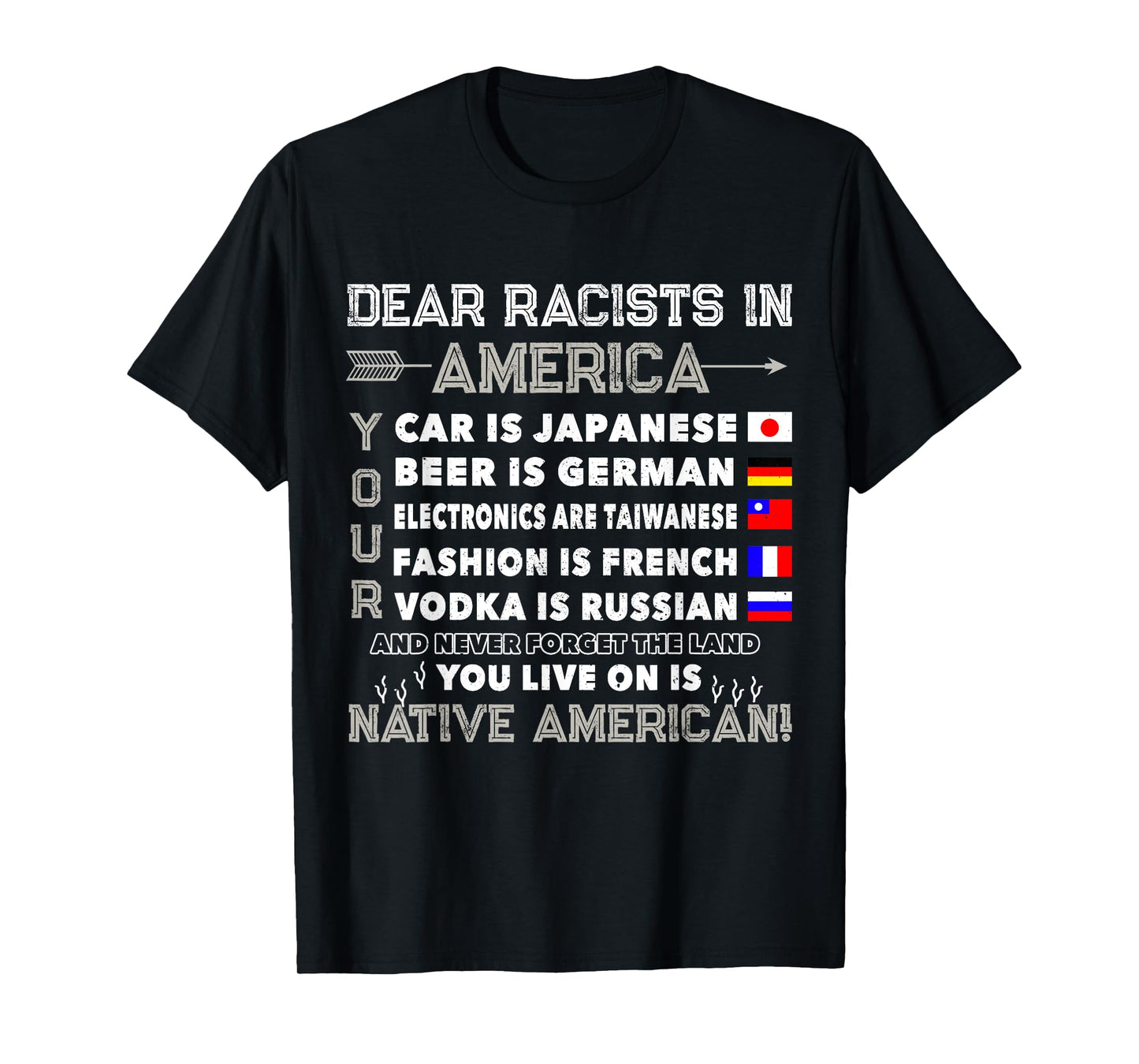 Dear Racist In America You Live On Native American T-Shirt