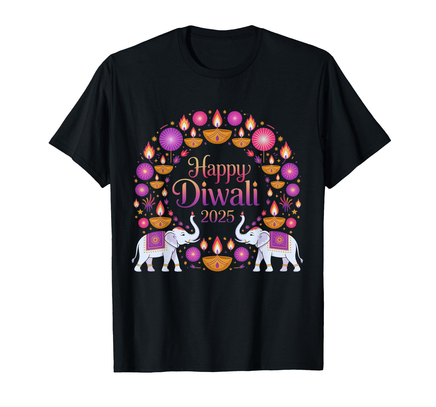 Happy Diwali 2025 Festival of Light Hindu Colorful Festive T-Shirt