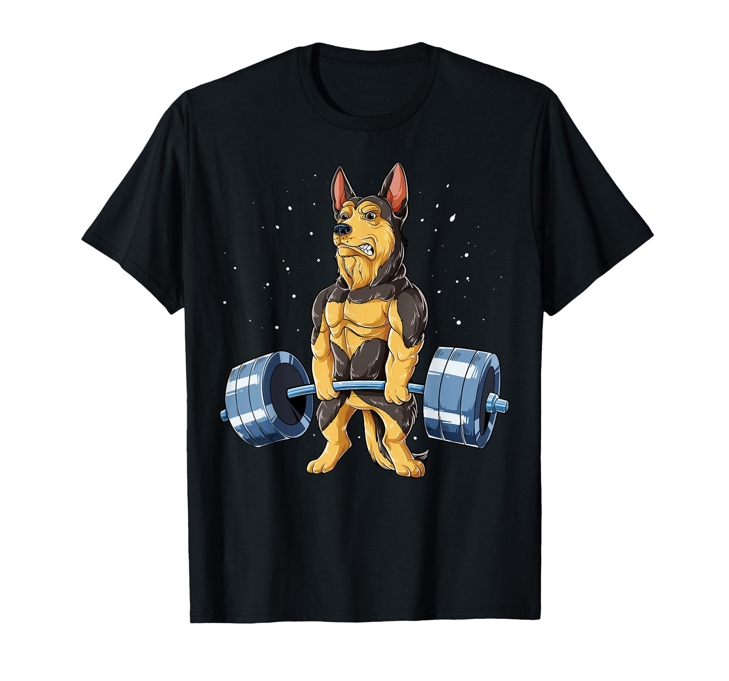 German Shepherd Weightlifting Funny Deadlift Men Fitness Gym T-Shirt