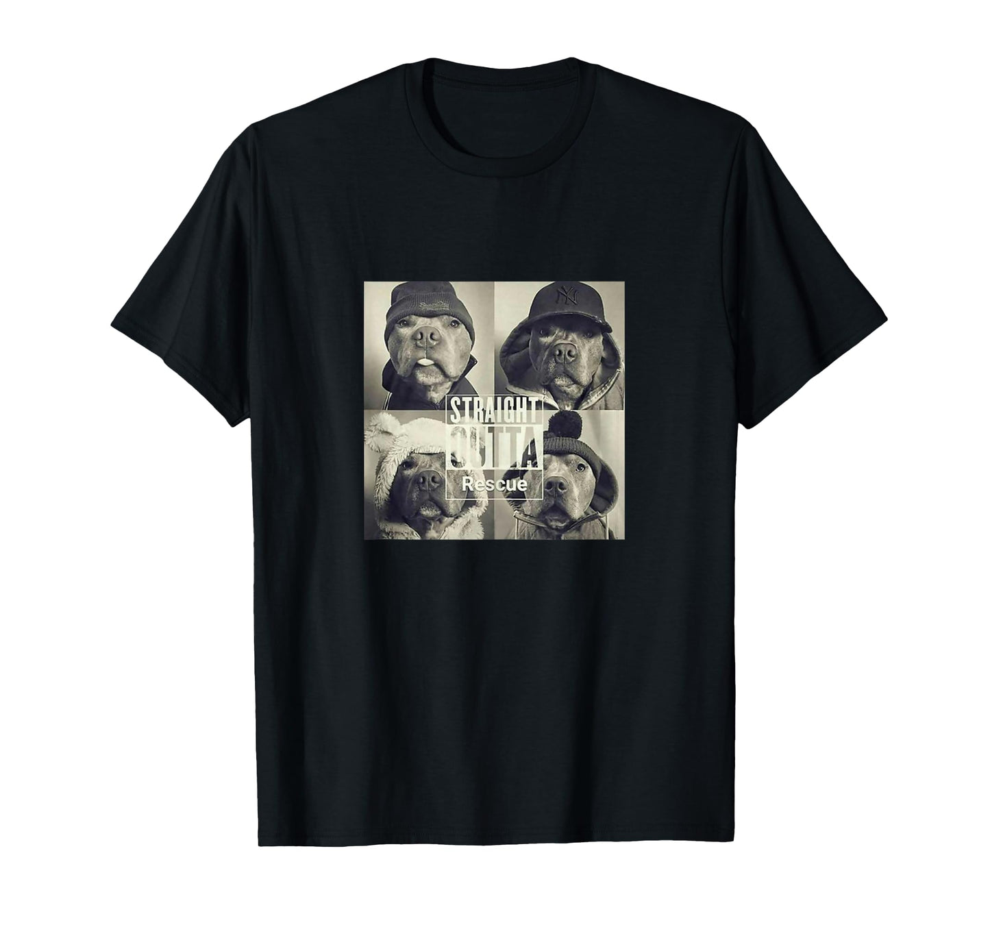 Straight Outta Rescue Pitbull T-Shirt Tank Top