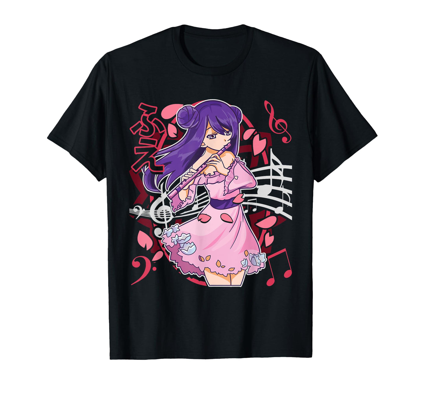 The Flutist | Anime Flute Musician Marching Band Manga Otaku T-Shirt