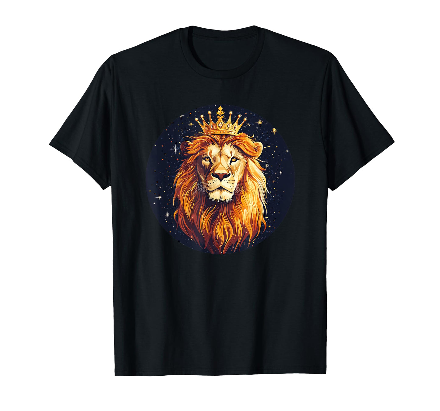 Cool Lion Face in a Crown for a Bold Look T-Shirt