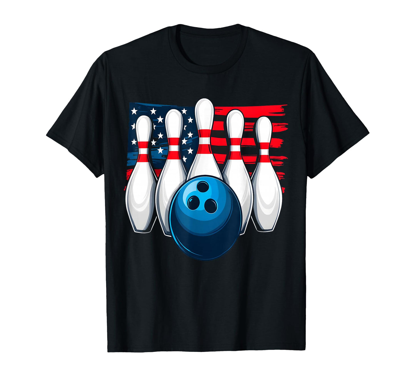 Bowling American Flag T-Shirt