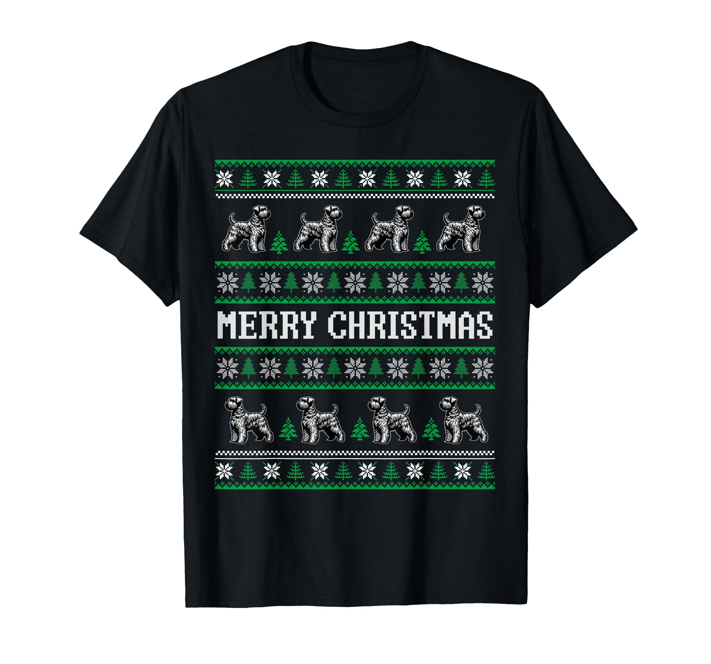 Ugly Sweater Wheaten Terrier Dog Christmas Dog Lover Xmas T-Shirt for Men Women Kids