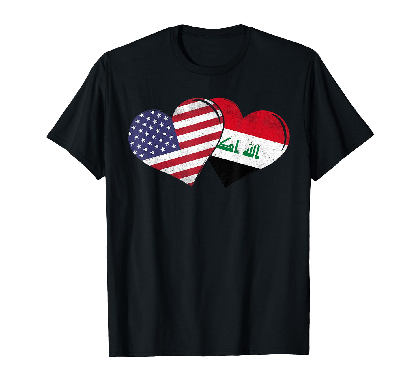 Vintage Iraq - American Flag Heart For Iraqi T-Shirt