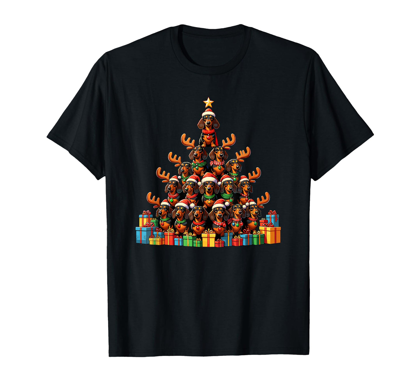 Christmas Tree Dachshund Dog Dachshunds Doxie T-Shirt