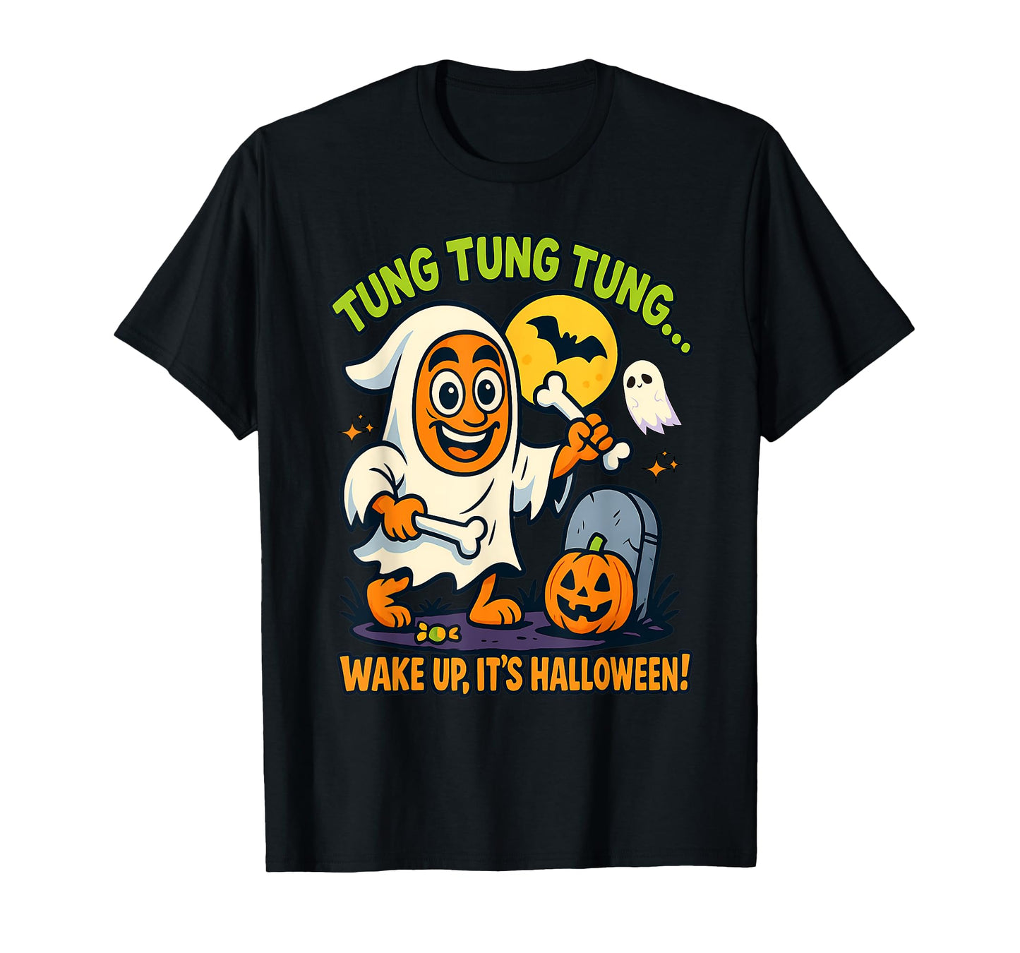 Tung Tung Tung Sahur Halloween costume Italian Brainrot Kid T-Shirt