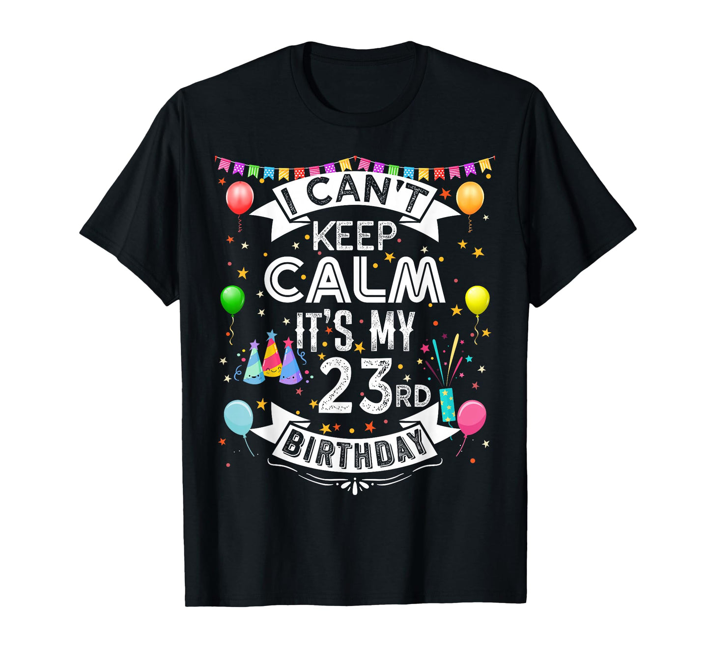 I Can't Keep Calm It's My 23rd Birthday 23 Year Old T-Shirt