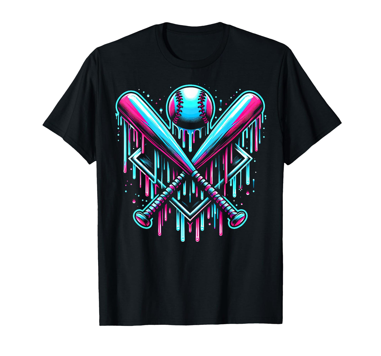 Baseball Drip Boys Home Plate Ice Cream Players & Fans T-Shirt