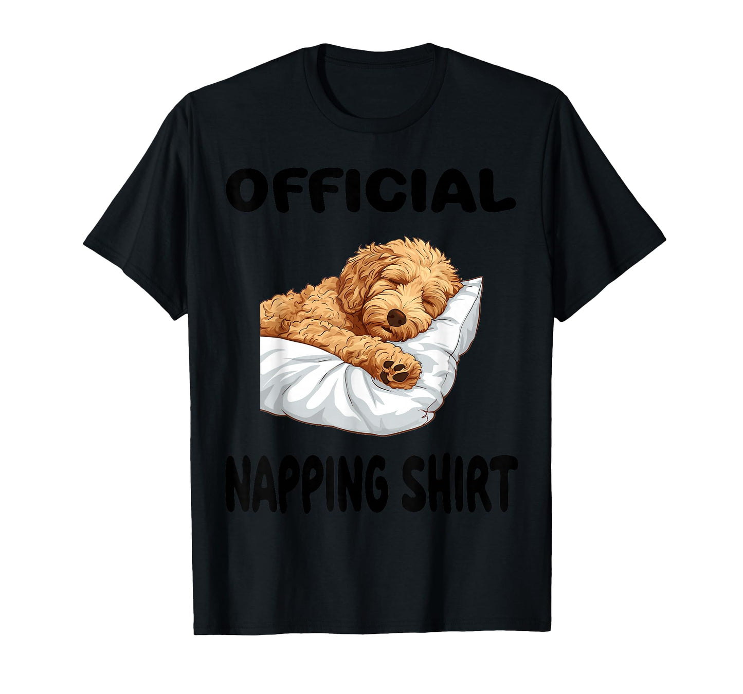 Goldendoodle Dog Pajamas Nightgown Official Napping T-Shirt