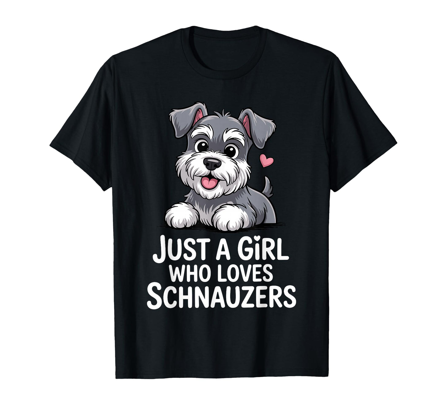 Best Schnauzer Art for Women Girls Kids Mini Schnauzer Lover T-Shirt