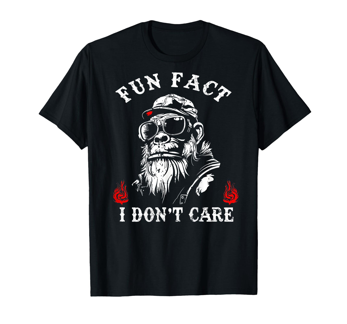 Fun Fact I Don't Care Cool Grandpa Swag Gorillas (ON BACK) T-Shirt
