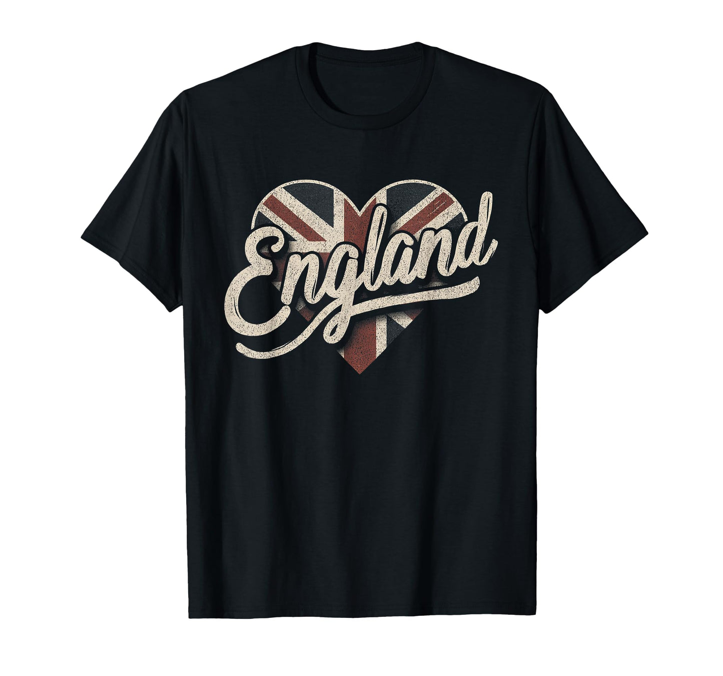 UK England Union Jack - Heart Vintage Love Women Mom - Flag T-Shirt