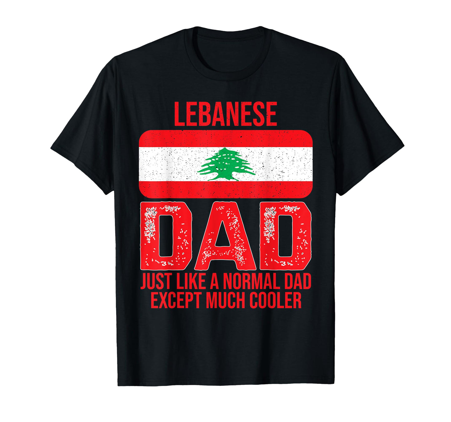 Mens Vintage Lebanese Dad Lebanon Flag Design For Father's Day T-Shirt