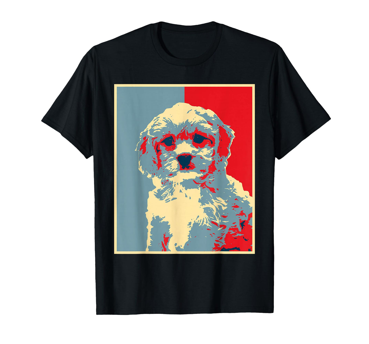 Retro Cavachon Gift for Dog Owner Dog Artwork - Vintage Silhouette Cavachon T-Shirt Black