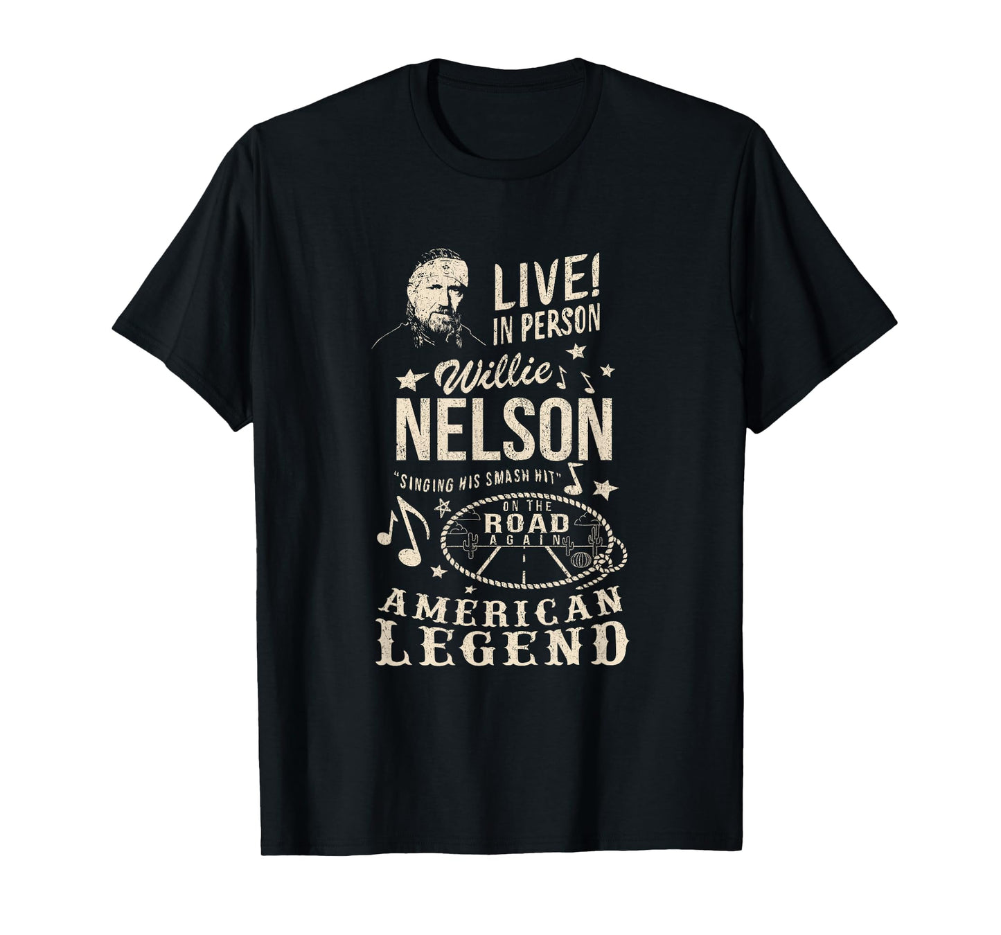 Official Willie Nelson Live In Person T-Shirt