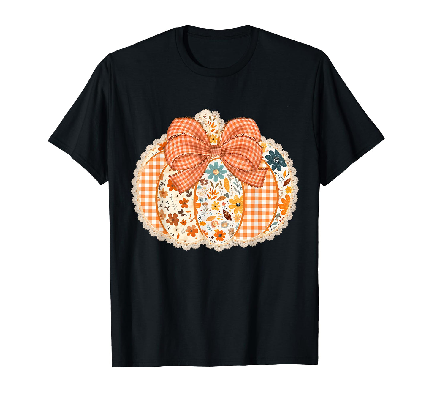 Farm Fresh Pumpkins Hand Picked Daily Caro Vintage Style T-Shirt